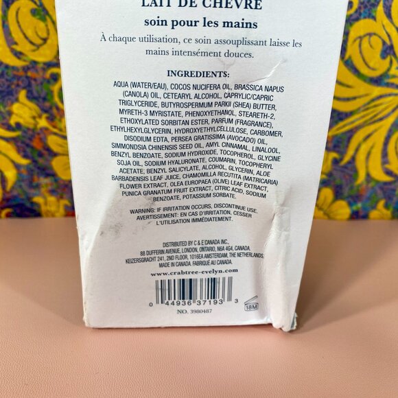 Crabtree & Evelyn GOATMILK Hand Therapy Lotion Moisturizer 3.5 oz - Picture 3 of 4